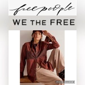 We The Free Brown w/ Black Stripes Utility Jacket